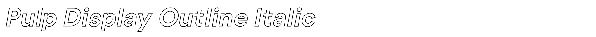 Pulp Display Outline Italic image